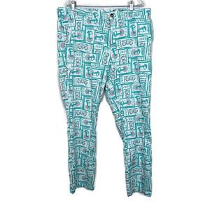 Vineyard Vines Kentucky Derby Pants Mens 38 Breaker Chino Mint Julep Preppy